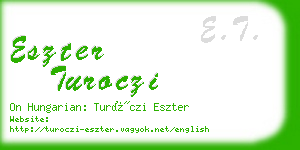 eszter turoczi business card